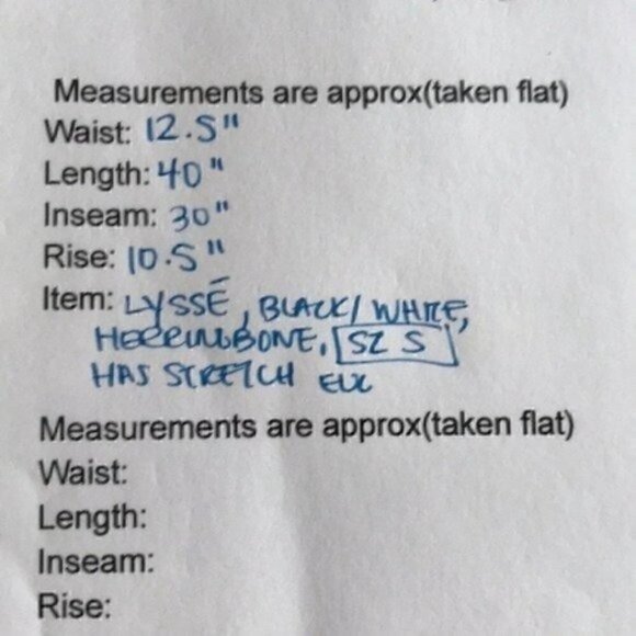 Lyssé: Black White Mixed Herringbone Ponte Pants S - Picture 10 of 10